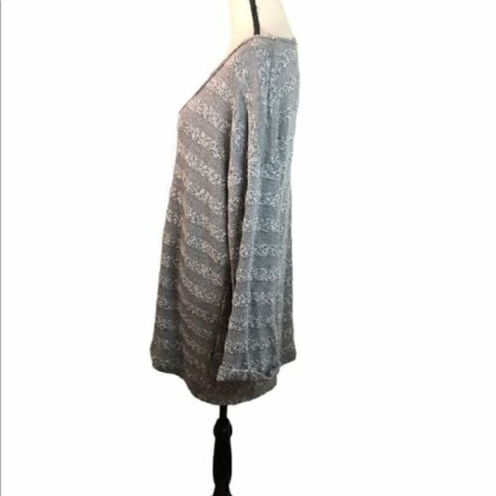 Blue Life V-Neck Grey Stripe Sweater Dress Small - Picture 3 of 9